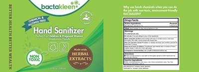 Bactakleen Hand Sanitizer (Herbal Hand Sanitizer (500ml) Final (package Label))